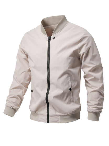 Casual Men's Baseball Coat Top Loose Flight Jacket