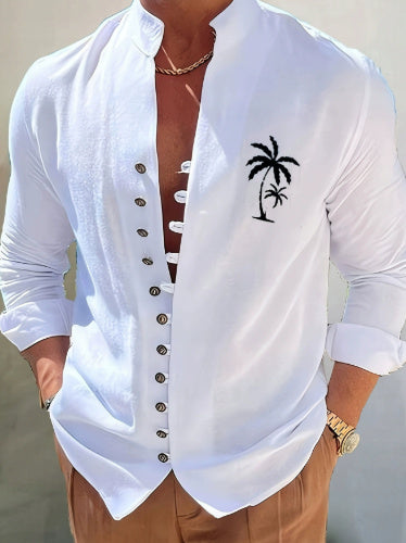 Chemise simple et décontractée pour homme avec impression numérique 3D