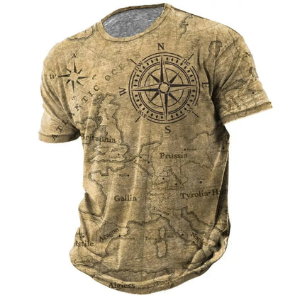 Men's Casual Loose Short Sleeves T-shirt Round Neck - ARCHSHOPE
