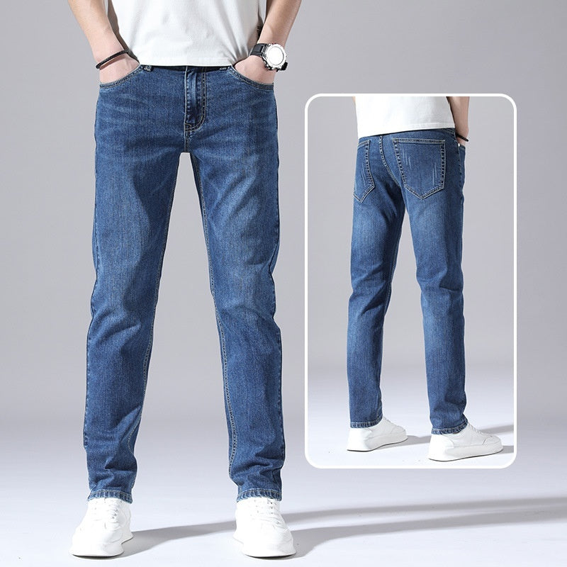 Jean rétro fin, coupe droite et ample, pantalon décontracté pour homme