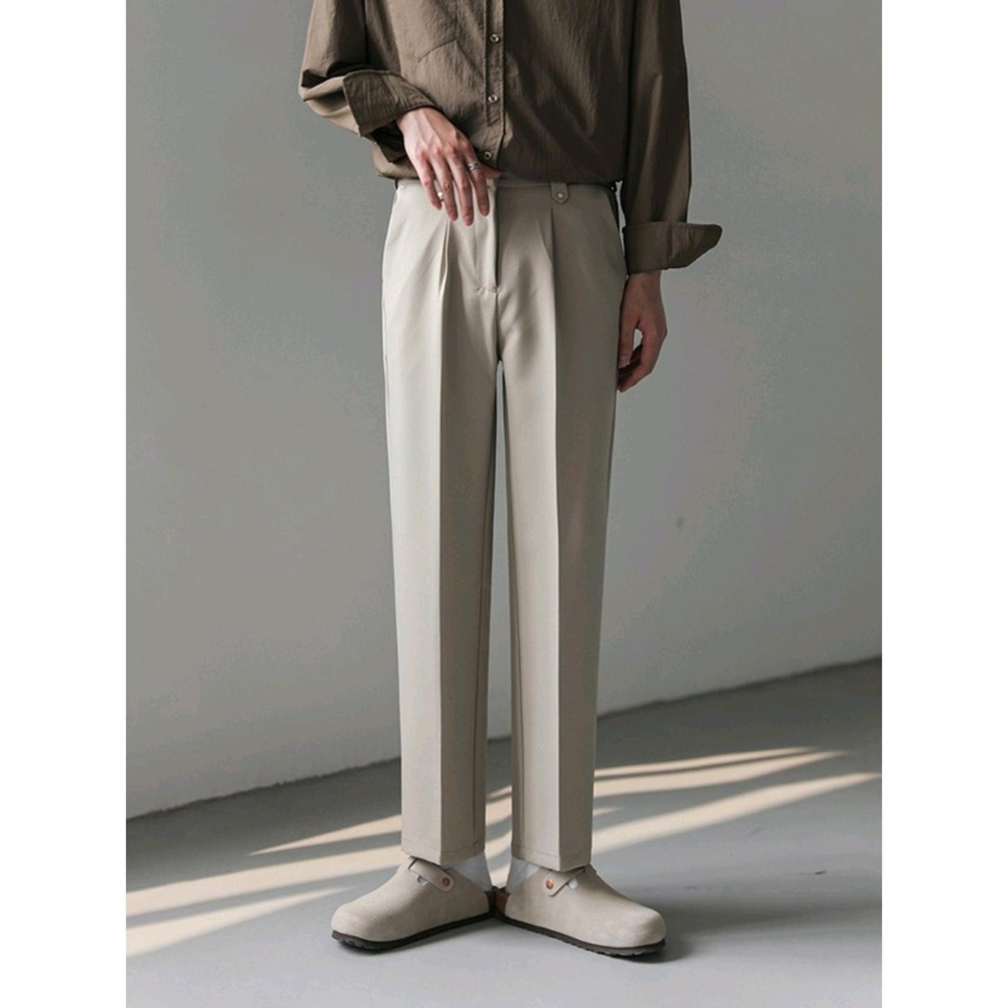 Spring And Summer Loose Straight Casual Suit Pants