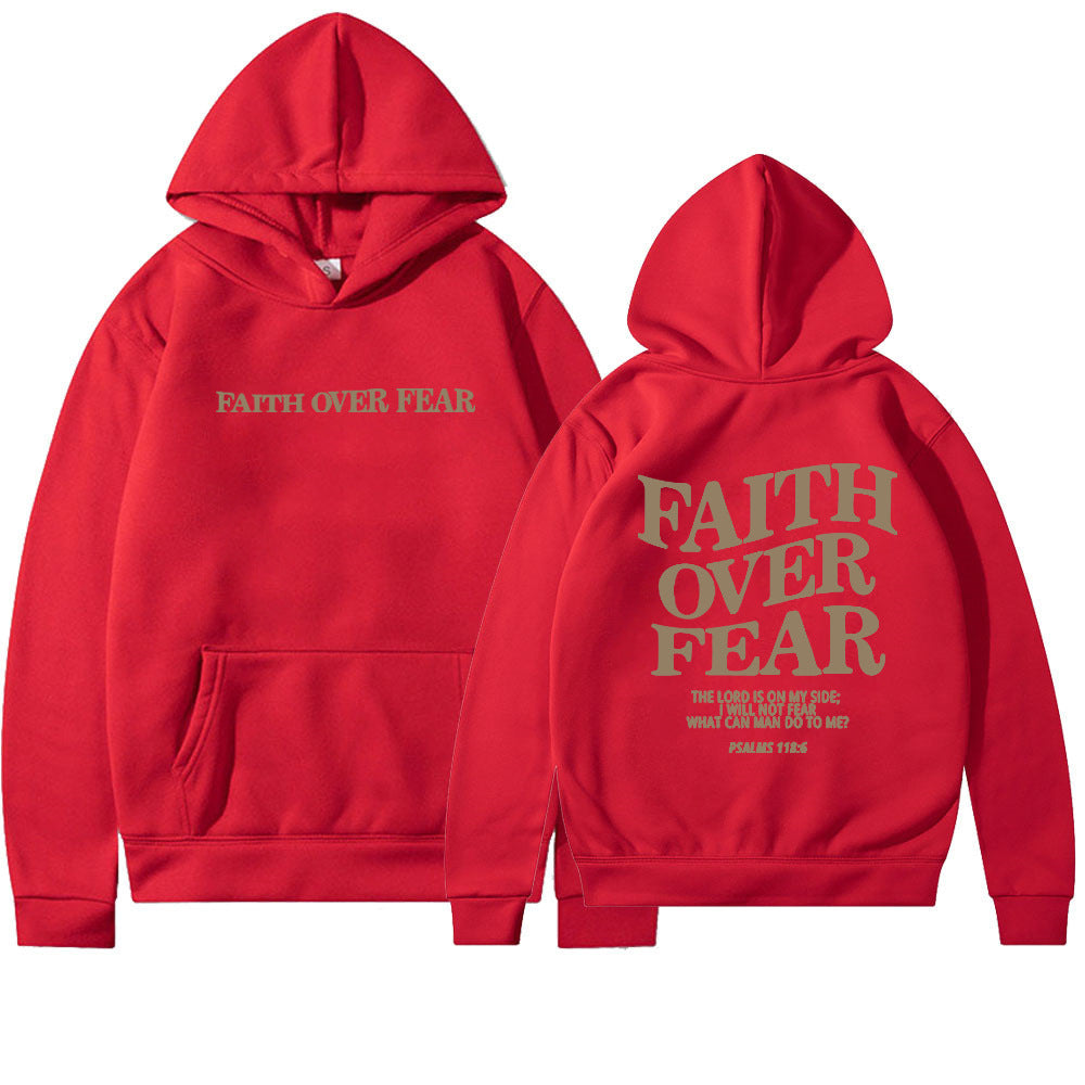 Faith Over Fear Christian Hoodie Christian Sweatshirt Jesus Hoodie Trendy Hoodie Bible Verse Shirt Unisex Aesthetic Clothes - ARCHSHOPE
