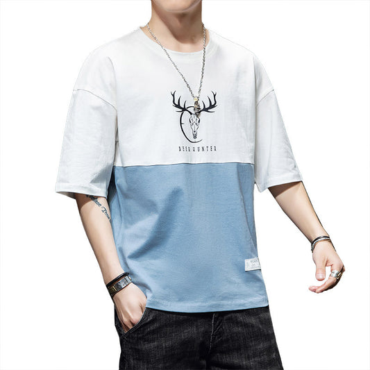 Loose casual half sleeve T-shirt men - ARCHSHOPE