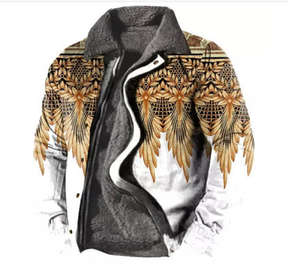 Thickened Side Seam Pocket Casual Zipper Loose Wolf Cotton Jacket - ARCHSHOPE