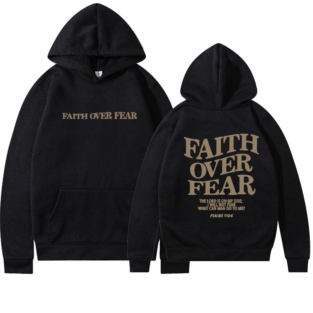 Faith Over Fear Christian Hoodie Christian Sweatshirt Jesus Hoodie Trendy Hoodie Bible Verse Shirt Unisex Aesthetic Clothes - ARCHSHOPE