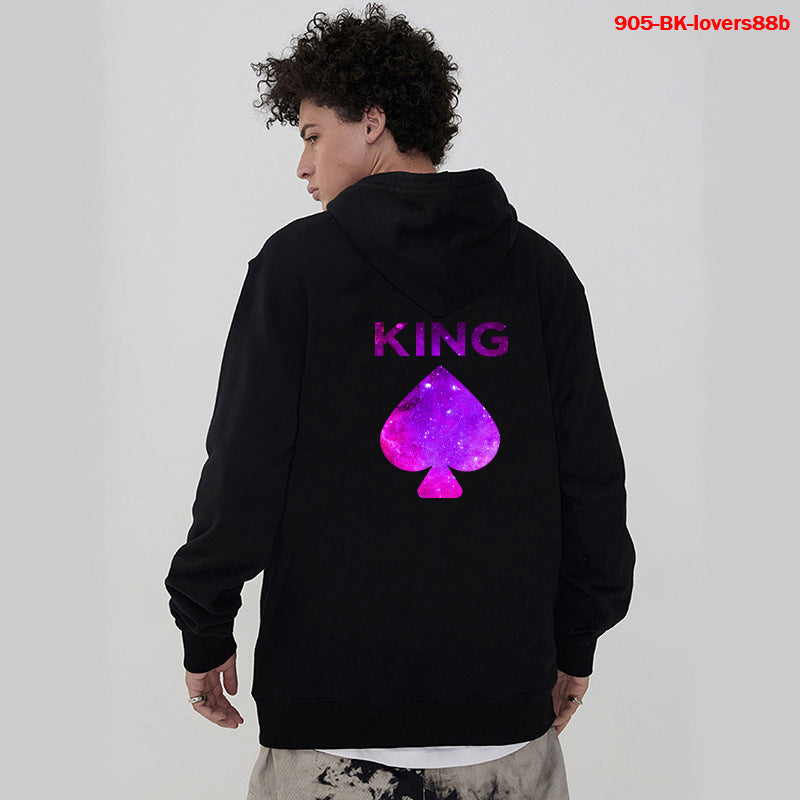 Women Hoodies King Queen Printed Sweatshirt Lovers - ARCHSHOPE