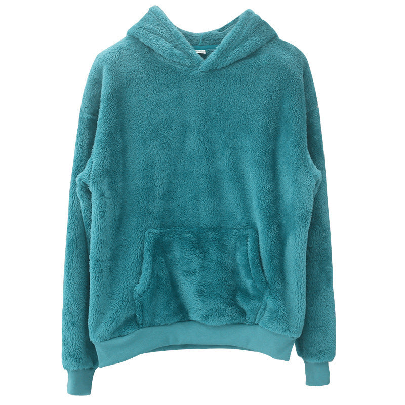 Double-sided Velvet Hooded Sweater Men's Plush Sweatshirt With Pockets - ARCHSHOPE