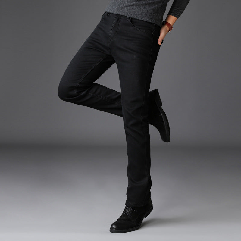 spring and summer new men's jeans men's Korean version of the trend of self-cultivation stretch pants youth black pants men
