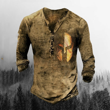 Printed Men's Street Long-sleeved Sports T-shirt - ARCHSHOPE