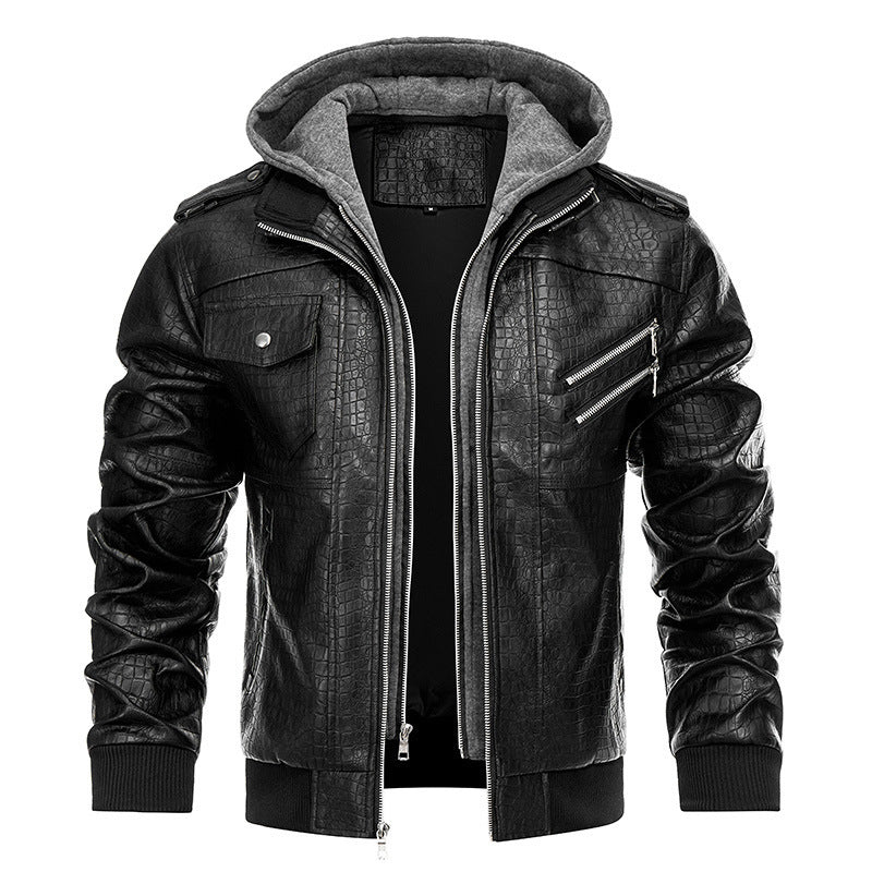 Fashion Personality PU Leather Coat For Men