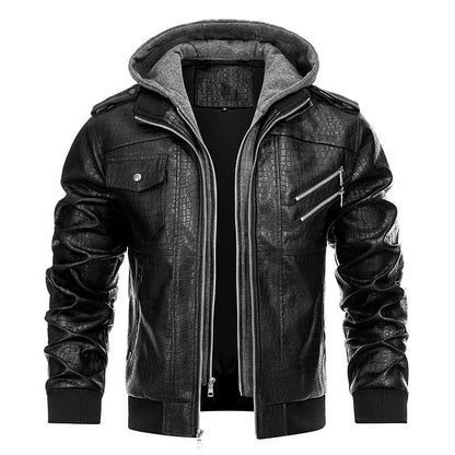 Fashion Personality PU Leather Coat For Men