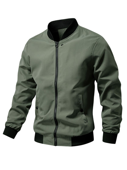 Casual Men's Baseball Coat Top Loose Flight Jacket