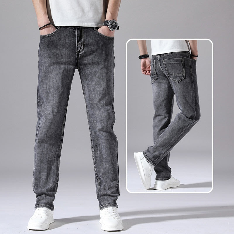 Jean rétro fin, coupe droite et ample, pantalon décontracté pour homme