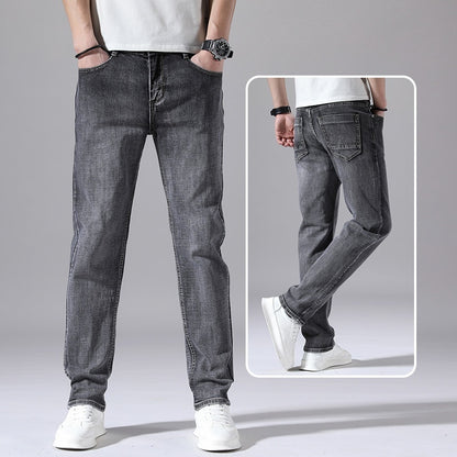Jean rétro fin, coupe droite et ample, pantalon décontracté pour homme