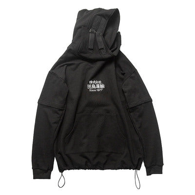 High collar coat hooded sweater - ARCHSHOPE