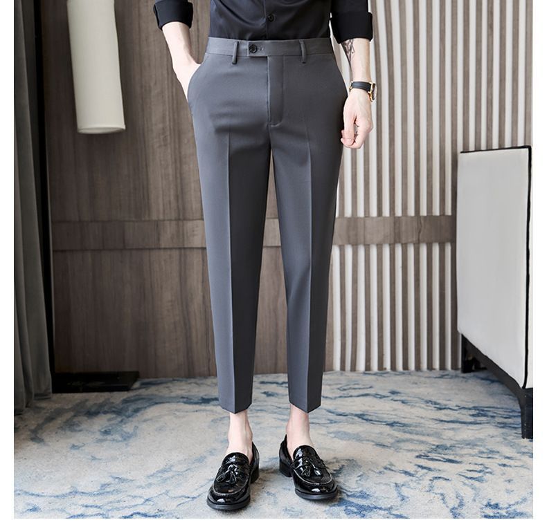 Summer Trendy Casual Suit Pants Male