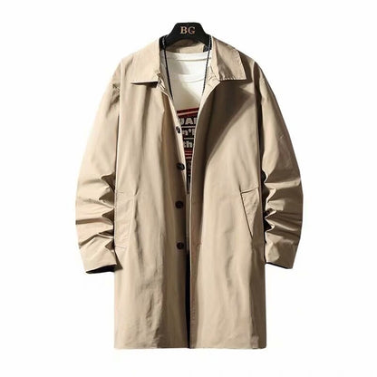 Trench Coat Men's Medium Length Spring And Autumn Leisure