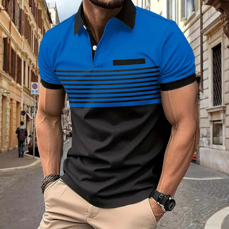 Casual Striped Shirt With Chest Pocket Men Clothing - ARCHSHOPE