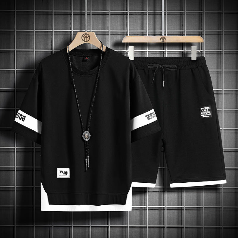 Men's Short Sleeve Loose Waffle Suit - ARCHSHOPE