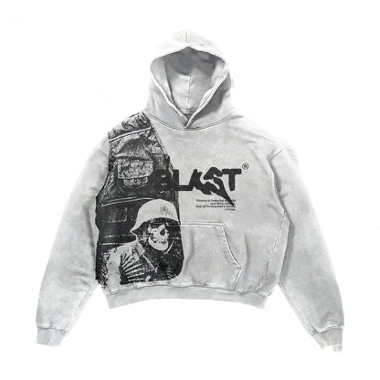 Retro Y2K Hoodie Coats Sreetwear Gothic Casual Alphabet - ARCHSHOPE
