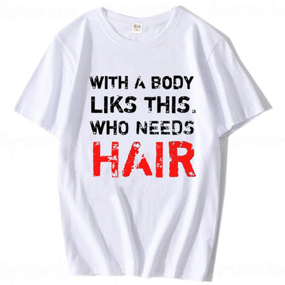 Plus Size Men's Cotton Short-sleeved Summer English Letter Printed T-shirt Top Men - ARCHSHOPE