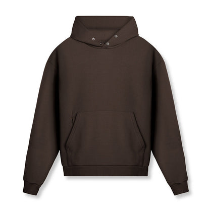 Men's Sports Loose Solid Color Plus Fleece Hooded Sweater - ARCHSHOPE
