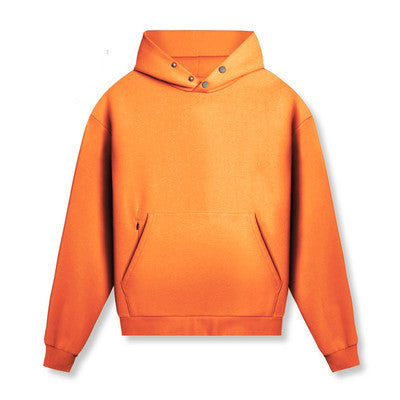 Men's Sports Loose Solid Color Plus Fleece Hooded Sweater - ARCHSHOPE