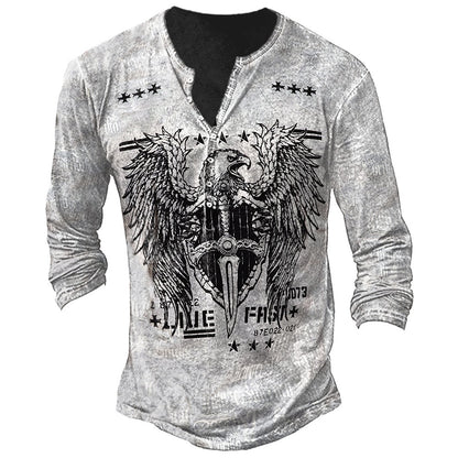 Printed Men's Street Long-sleeved Sports T-shirt - ARCHSHOPE