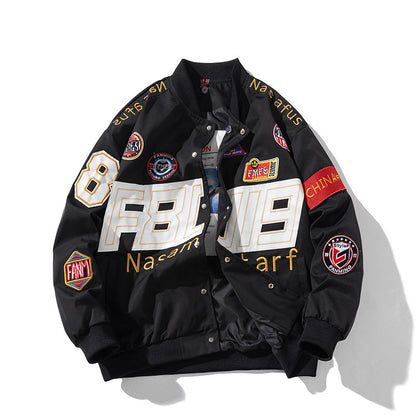Autumn Winter Couple American Motorcycle Baseball Uniform