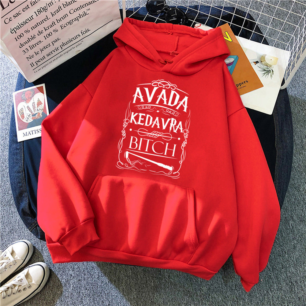 Women With Fleece Loose Hoodies And Letters - ARCHSHOPE