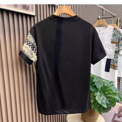 Men's T-shirt Summer New Work Clothes Style Color Matching Top - ARCHSHOPE