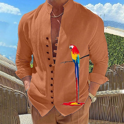 Chemise simple et décontractée pour homme avec impression numérique 3D