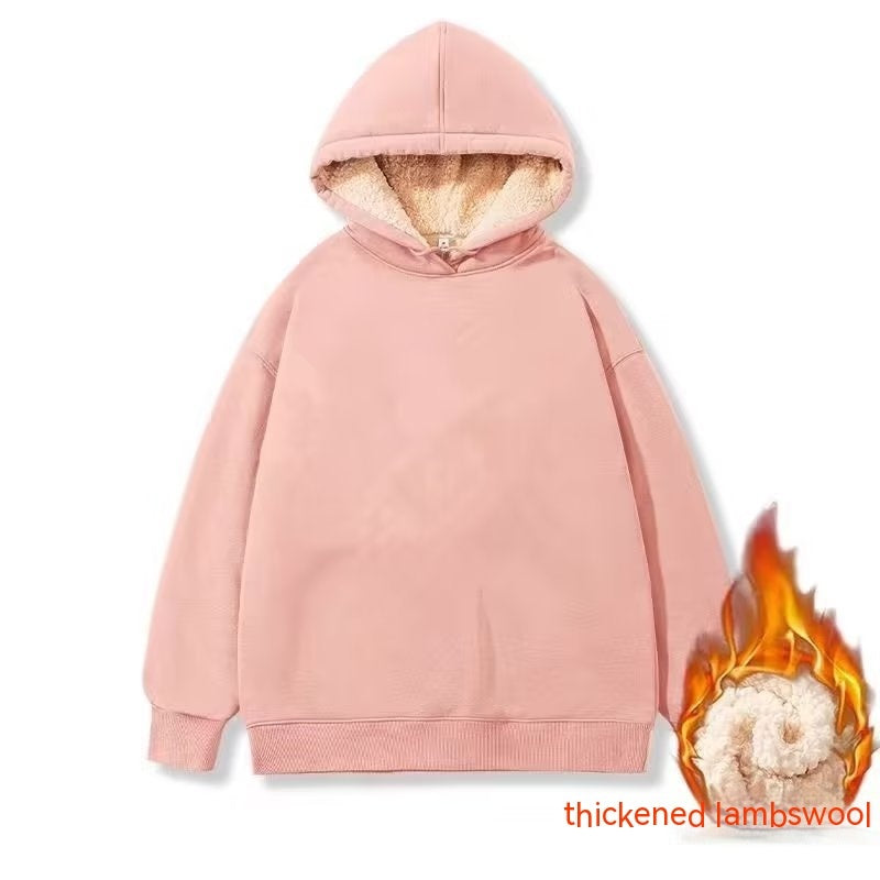 Men's Fleece Hoodie Winter Lined Padded Warm Keeping Loose Hooded Sweater - ARCHSHOPE