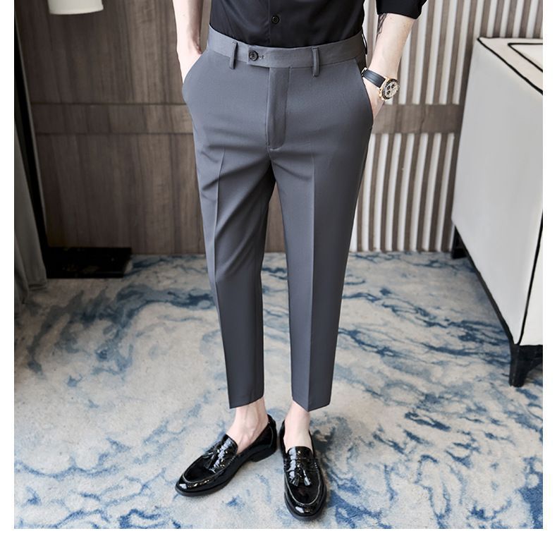 Summer Trendy Casual Suit Pants Male