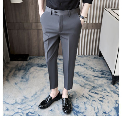Summer Trendy Casual Suit Pants Male