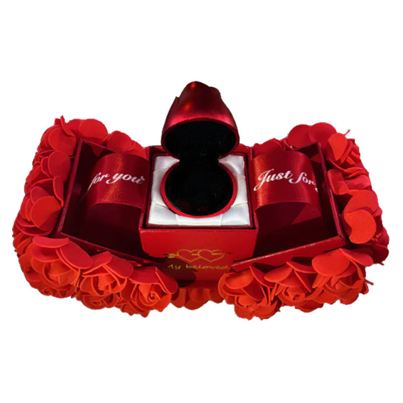 Valentines Day Gift Soap Rose Gift Box Crystal Pendant Necklace Eternal Flower Jewelry Box Set Wedding Birthday Gift For Girlfriend - ARCHSHOPE