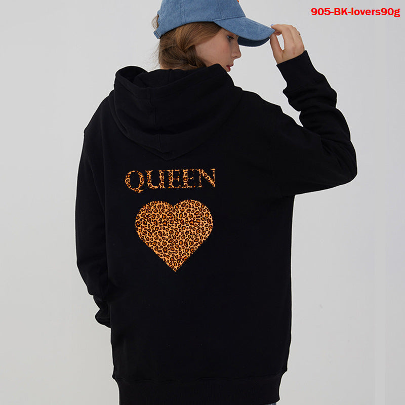 Women Hoodies King Queen Printed Sweatshirt Lovers - ARCHSHOPE