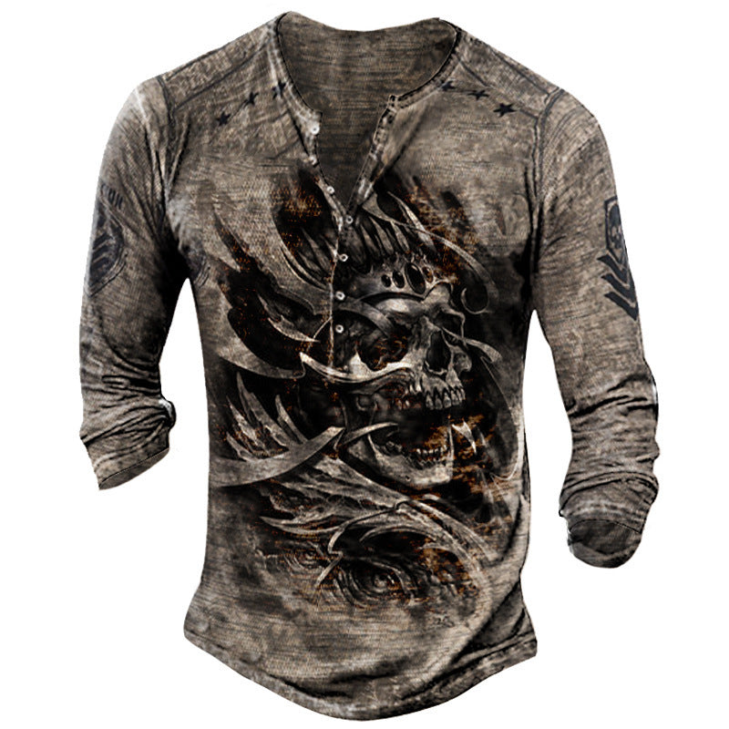 Printed Men's Street Long-sleeved Sports T-shirt - ARCHSHOPE