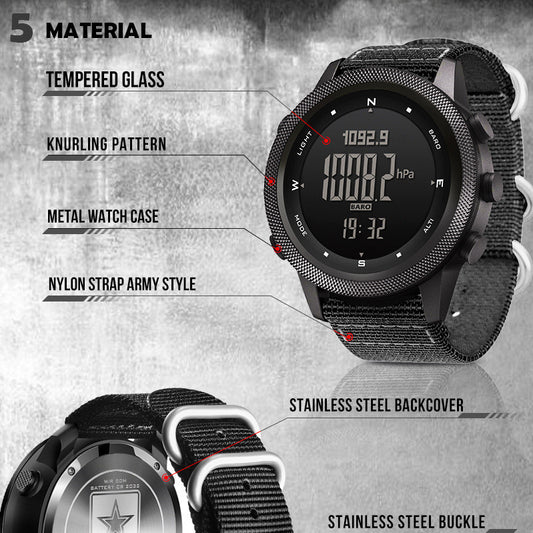 Digital Watch Sports Waterproof Altimeter Barometer Compass - ARCHSHOPE