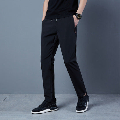Mens Fashion Solid Color Loose Casual Pants
