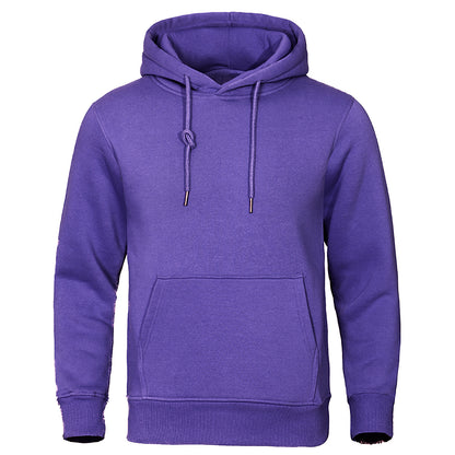 Solid Color Pullover Sweatshirt Spring Fashion Fleece Unisex Hoodie - ARCHSHOPE