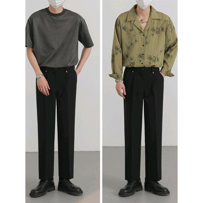 Spring And Summer Loose Straight Casual Suit Pants