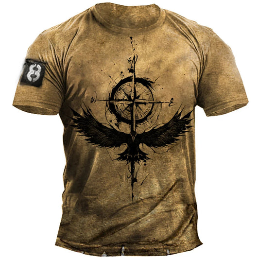 Men's Casual Loose Short Sleeves T-shirt Round Neck - ARCHSHOPE