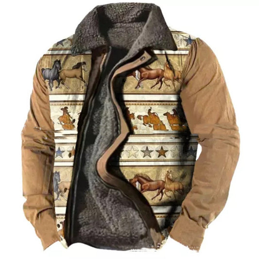 Thickened Side Seam Pocket Casual Zipper Loose Wolf Cotton Jacket - ARCHSHOPE