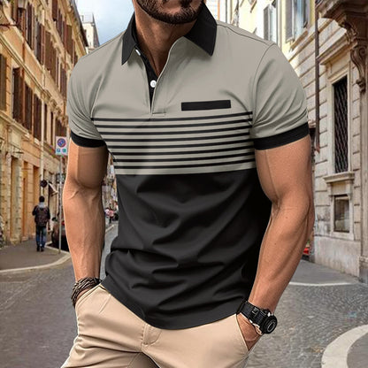 Casual Striped Shirt With Chest Pocket Men Clothing - ARCHSHOPE