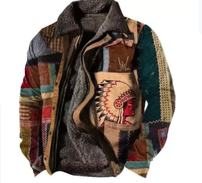 Thickened Side Seam Pocket Casual Zipper Loose Wolf Cotton Jacket - ARCHSHOPE