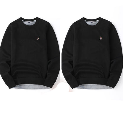 Sweater Men Autumn And Winter Plus Velvet Thickening Base