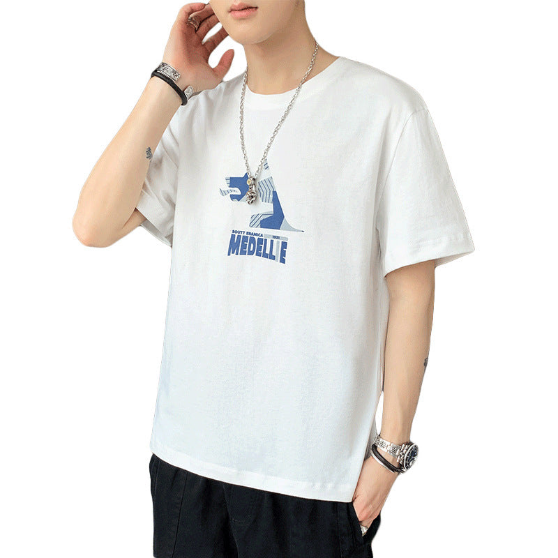 Loose Boys' T-shirt Trendy Cotton T-shirt Summer - ARCHSHOPE