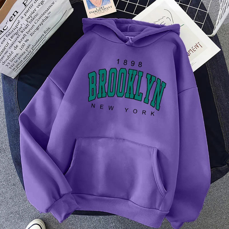 1898 Brooklyn New York Printed Women Hoodie - ARCHSHOPE