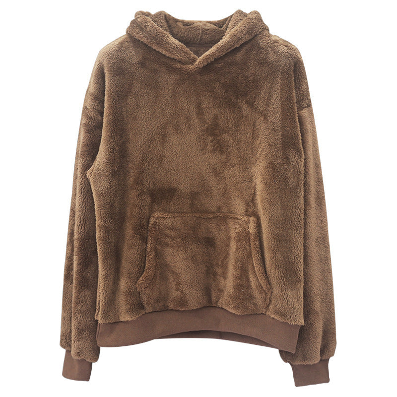 Double-sided Velvet Hooded Sweater Men's Plush Sweatshirt With Pockets - ARCHSHOPE